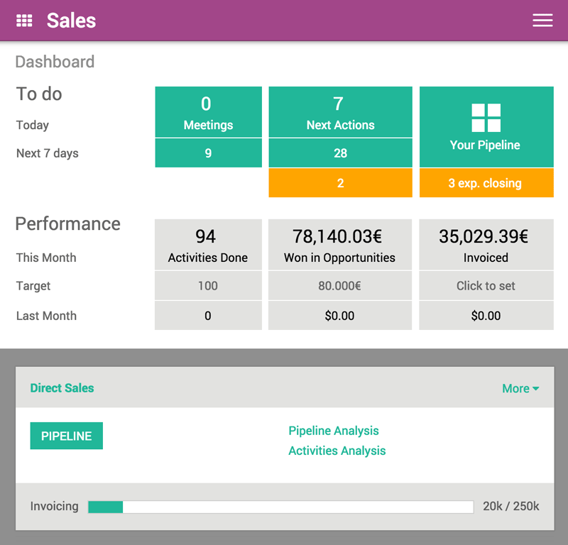 Odoo image and text block