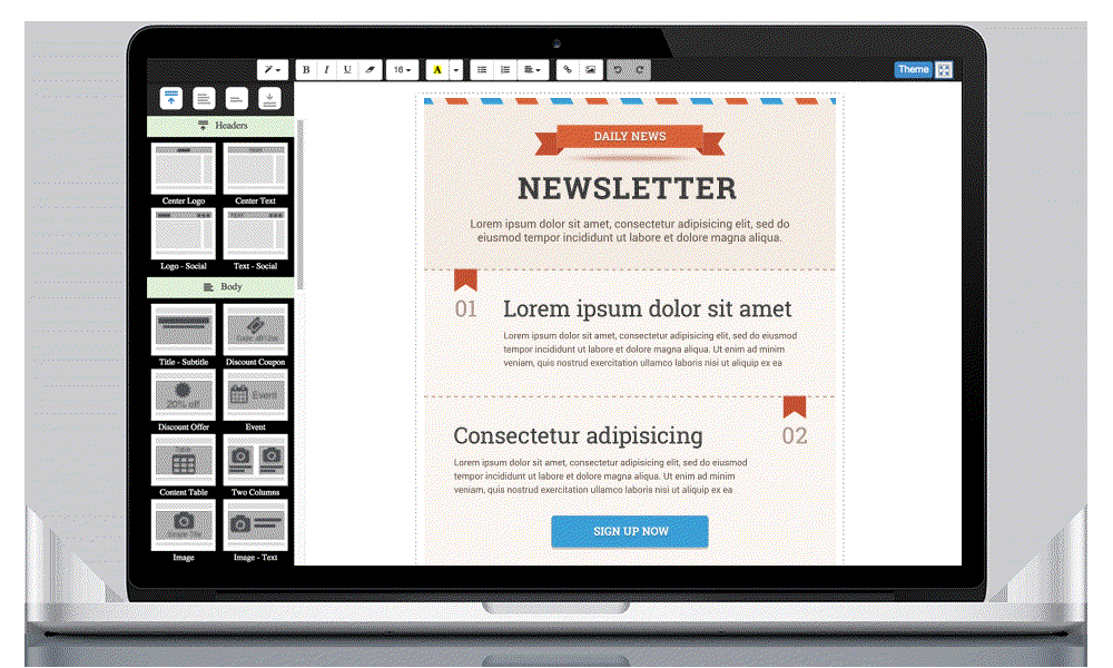 Odoo image and text block