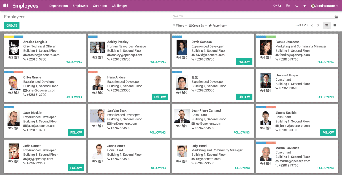 Odoo text and image block