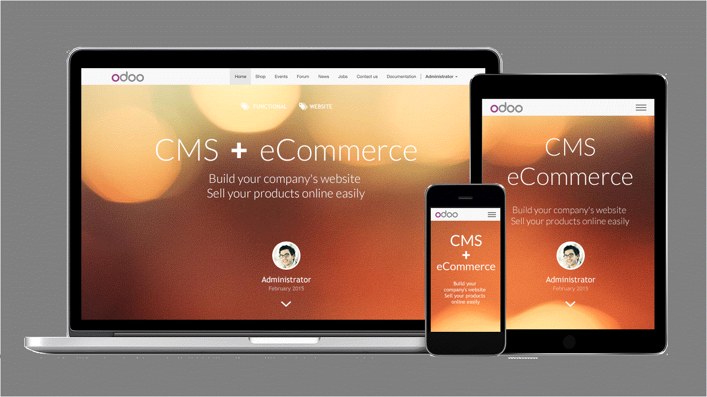 Odoo image and text block